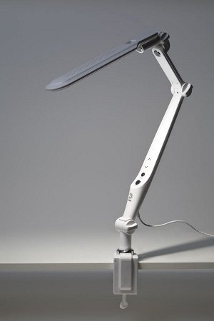Настольный светильник ЭРА NLED-496-12W-W светодиодный на струбцине белый Б0052766