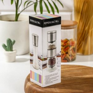 Мельница для специй Magistro «Этажерка», 19x6,5 см, цвет серебристый