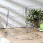 Подставка для хранения сковородок, 4-х ярусная, 28x23x22 см, цвет хром