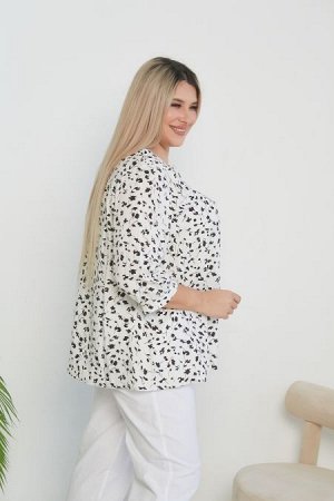 Блузка Цвет:
черно-белый
Состав:
Хлопок 100%
Длина изделия:
73 см
Размер модели:
54
Рост модели:
174 см
Блузка прямого силуэта, длиной чуть ниже линии бедер, из хлопчатобумажной ткани в нежный принт. 