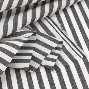 Рубашечная ткань на отрез №6 Полоса цвет серый