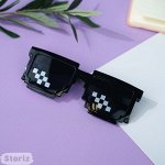 Солнцезащитные очки &quot;Пиксели&quot; классик, черные