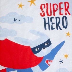 Постельное бельё детское Крошка Я "Super hero", 112x147 см, 60x120+20 см, 40x60 см, 100% xлопок