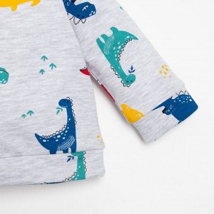 Комплект: джемпер и брюки Крошка Я "Dino", рост, цвет серый