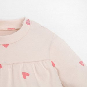 Комплект: платье и леггинсы Крошка Я «Зайчик», рост, цвет бежевый/розовый