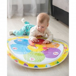 Акваковрик Крошка Я «Цветик» надувной, развивающий, водный коврик, 65x65 см