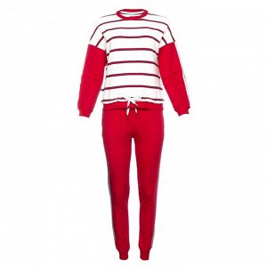 Комплект повседневный женский (лонгслив/брюки), 900421 цвет красный