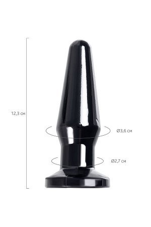 Анальная втулка TOYFA POPO Pleasure Gemini ?, TPE, черная, 12,4 см