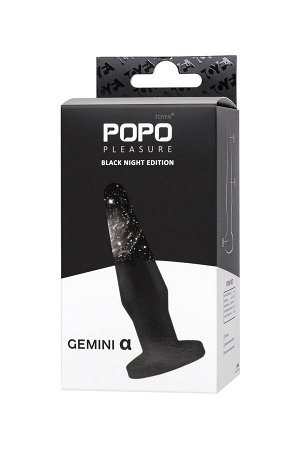 Анальная втулка TOYFA POPO Pleasure Gemini ?, TPE, черная, 12,1 см