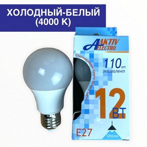 ЛАМПА СВЕТОДИОДНАЯ LED-A60-Regular 12Вт 220-240В Е27 4000К 1200Лм