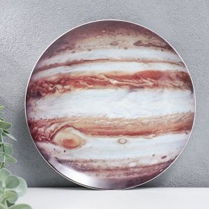 Тарелка декоративная керамика панно "Солнечная система. Юпитер" d=20,5 см