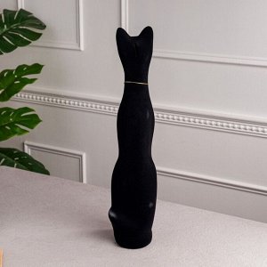 Копилка "Кот", покрытие флок, чёрная, 51 см