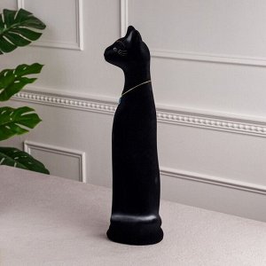 Копилка "Кот", покрытие флок, чёрная, 51 см
