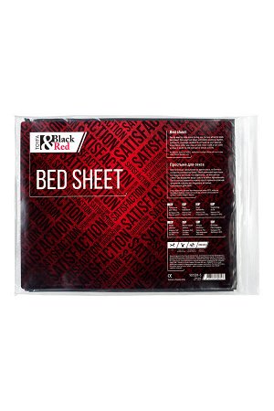 Простыня для секса Black&Red by TOYFA, ПВХ, черный, 220х200