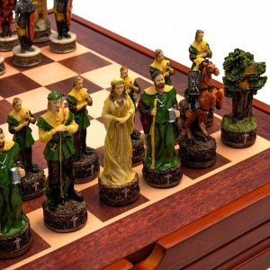 Шахматы сувенирные "Робин Гуд", h короля=8 см, h пешки=6 см, 36 х 36 см