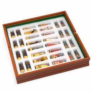 Шахматы подарочные «Монгольское иго», полистоун, доска дерево 36x36 см