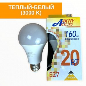 ЛАМПА СВЕТОДИОДНАЯ LED-A65-Regular 20Вт 176-265В Е27 3000К 1900Лм