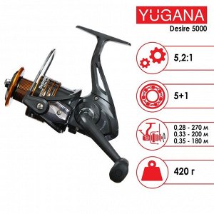 Катушка YUGANA Desire 5000, 5+1 ball