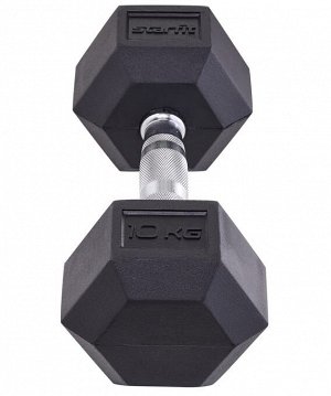 Гантель гексагональная DB-301 10 кг, обрезиненная, черный