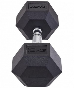 Гантель гексагональная DB-301 16 кг, обрезиненная, черный