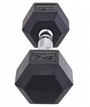 Гантель гексагональная DB-301 7 кг, обрезиненная, черный