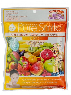 Маска для лица "SunSmile" PureSmile 8L012 Vitamin Essense Mask косметическая витаминная 8шт, 1/40