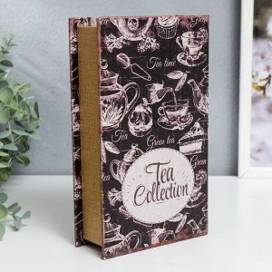 Сейф-книга дерево кожзам ""Коллекция чая"" 21х13х5 см