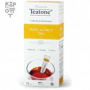 Чай в стиках для чашек черный с ароматом тропических фруктов, Teatone, 15 стиков по 1,8гр.