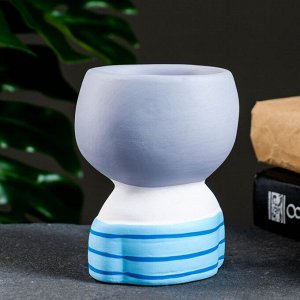 Горшок для цветов «Милый Енот в синей тельняшке» керамический, 6x11 см