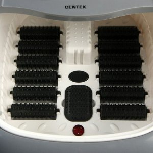 Массажная ванночка для ног Centek CT-2602, 325 Вт, 3 режима, ИК-нагрев, 12 роликов, серая