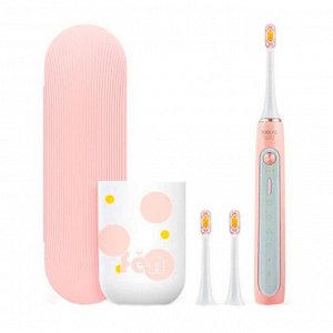 Электрическая зубная щётка Soocas Electric Toothbrush X5, 37200 вибр/мин, 3 насадки, розовая