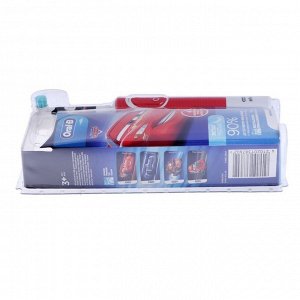Электрическая зубная щетка Oral-B Kids Cars, 3710, вращательная, 7600 об/мин, красная