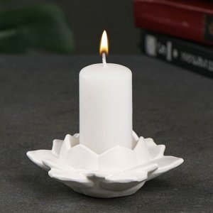 Подсвечник на 1 свечу «Лотос новый», гипс, перламутр, 12?12?4 см