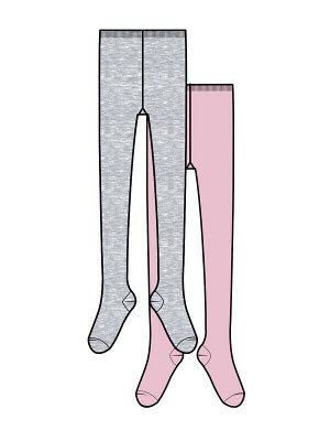 Колготки трикотажные для девочек, 2 пары в комплекте