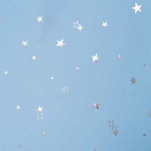 Портьера  «Звезды» без держателя, цвет голубой, 170х260 см, блэкаут, 100% полиэстер