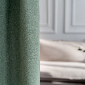 Комплект штор с подхватами «Лаура», размер 2х200х270 см, цвет зеленый