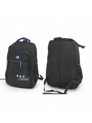 Рюкзак SAL-8001,  молодежный,  3отд,  1внутр+3внеш.карм,  черный/синий 234183