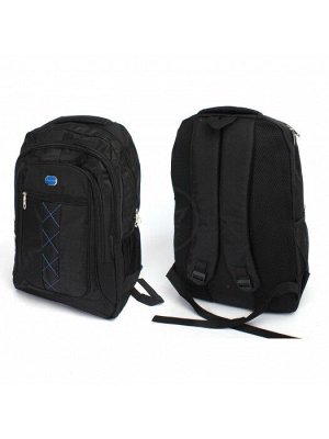 Рюкзак SAL-8010,  молодежный,  3отд,  1внутр+3внеш.карм,  черный/синий 238198