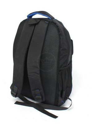 Рюкзак SAL-007,  молодежный,  3отд,  1внутр+3внеш.карм,  черный/синий 246170