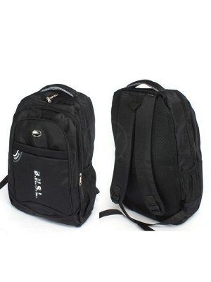Рюкзак SAL-N 002,  молодежный,  3отд,  1внутр+3внеш.карм,  черный/серый 246195