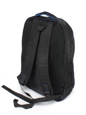 Рюкзак SAL-N 002,  молодежный,  3отд,  1внутр+3внеш.карм,  черный/синий 246196