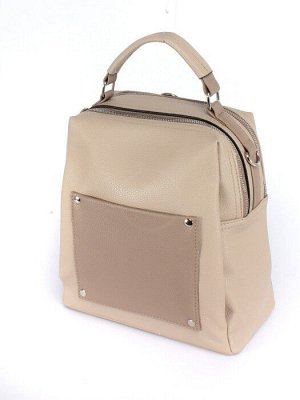 Рюкзак жен искусственная кожа ADEL-195/1в/ММ,   (рюкзак change), 2отд+карм/перег,  бежевый  245022