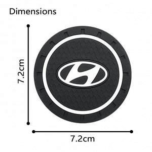 Силиконовые подстаканники в авто с логотипом Hyundai