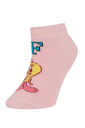 Комплект из 5 коротких носков из хлопка с лицензией Looney Tunes для девочек