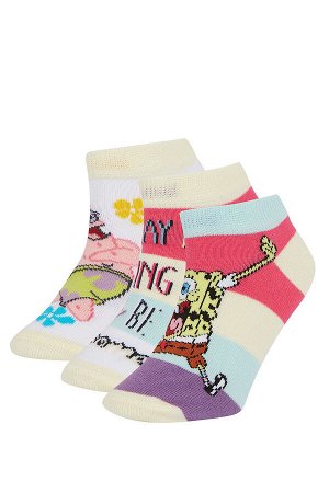 Набор из 3 коротких носков из хлопка с лицензией SpongeBob для девочек