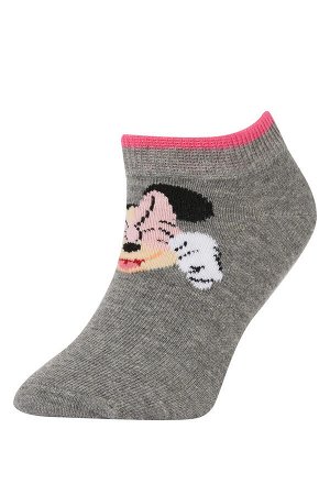 Лицензированные хлопковые короткие носки Disney с Микки и Минни для девочек, 3 шт.