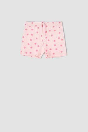 Хлопковые шорты с коротким рукавом для девочек, пижамный комплект