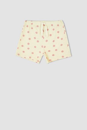Пижамный комплект из хлопка с короткими рукавами и шортами для девочек с лицензией Bambi