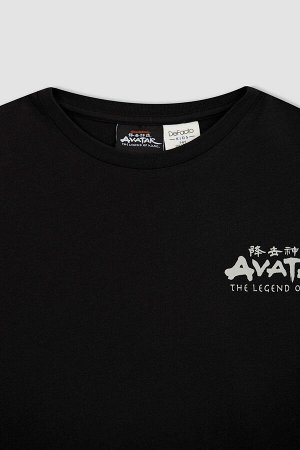 Хлопковая футболка с короткими рукавами с принтом и принтом на спине для мальчиков Avatar the Last Airbender Licensed Relax Fit Back