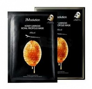 JM SOLUTION HONEY LUMINOUS ROYAL PROPOLIS MASK BLACK 30ml Тканевая маска с экстрактом прополиса 30мл